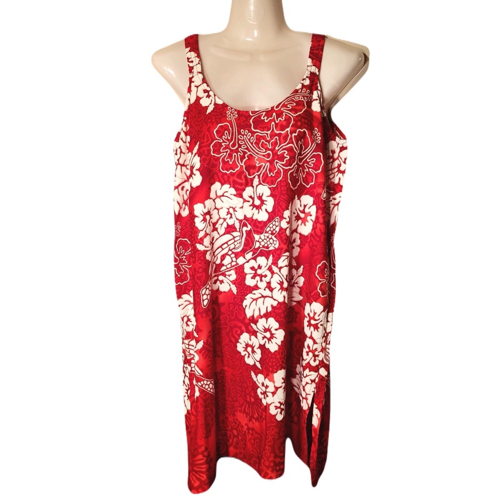 Cabali Red Floral Hawaiian Dress